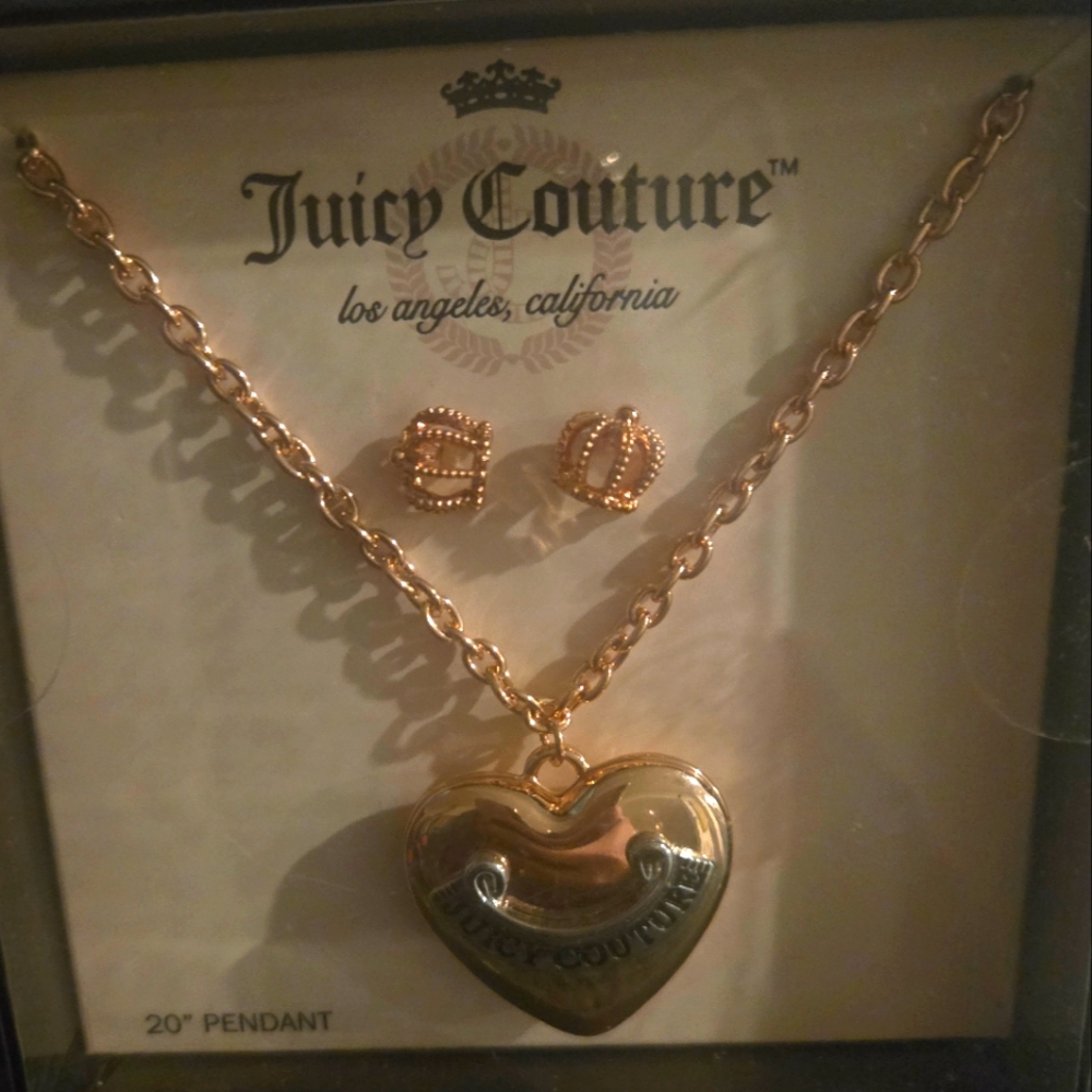 Juicy Couture Locket and Earrings